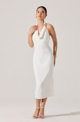 Alanna Halter Cowl Neck Dress
